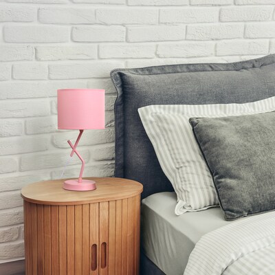 Simple Designs Abstract 17.13" LED Table Lamp, Pink (LT1172-PNK)