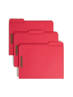 Smead Card Stock Classification Folders, Reinforced 1/3-Cut Tab, Letter Size, Red, 50/Box (12740)