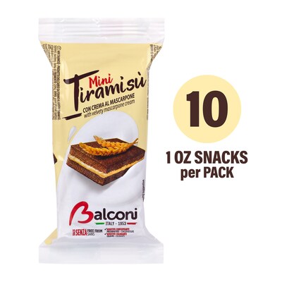 Balconi Mini Tiramisu Snack Cakes, 150/Pack (600-04195)