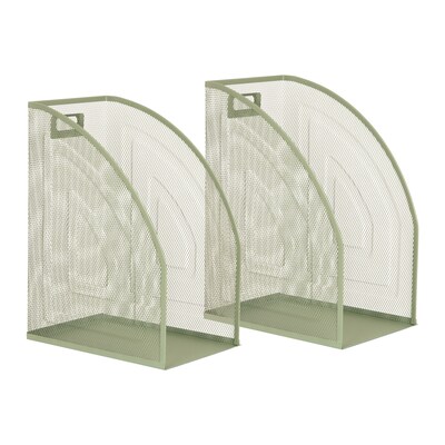 Staples Metal Mesh File Organizer, Sage Green, 2/Pack (ST63836)
