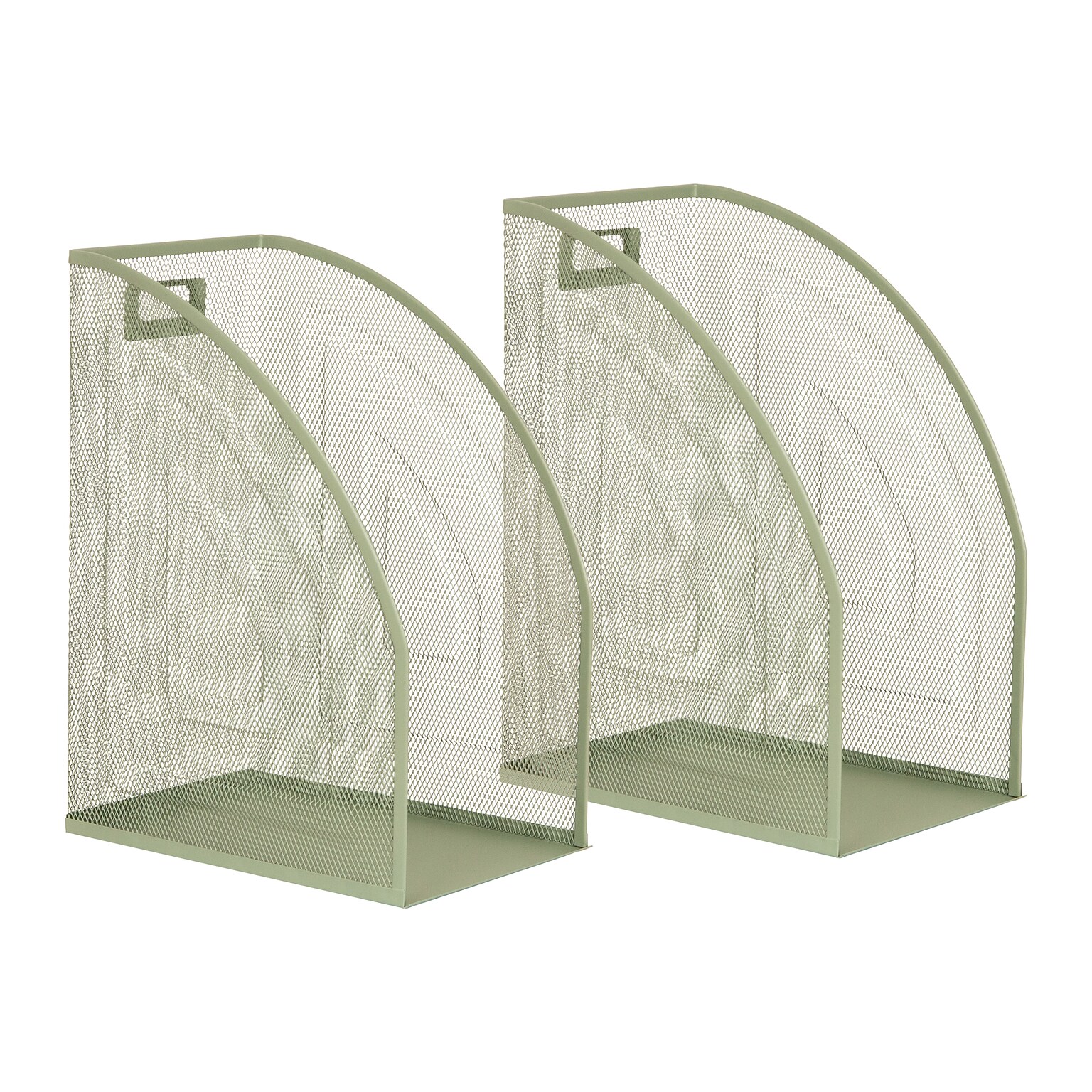 Staples Metal Mesh File Organizer, Sage Green, 2/Pack (ST63836)