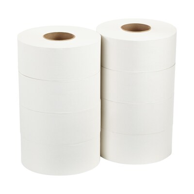 Georgia Pacific Blue Basic Recycled Jumbo Jr. Toilet Paper, 2-Ply, White, 1000 ft./Roll, 8 Rolls/Carton (12798)