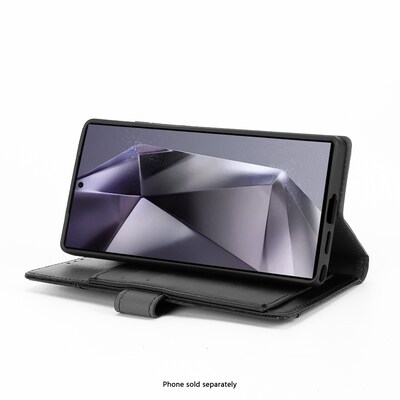 SaharaCase Indy Wallet Case for Galaxy S25 Ultra, Shock Absorbing, Scorpion Black (CP00773)