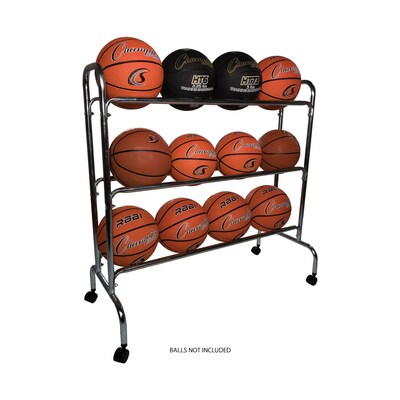 Champion Sports Portable Ball Rack, 3 Tier