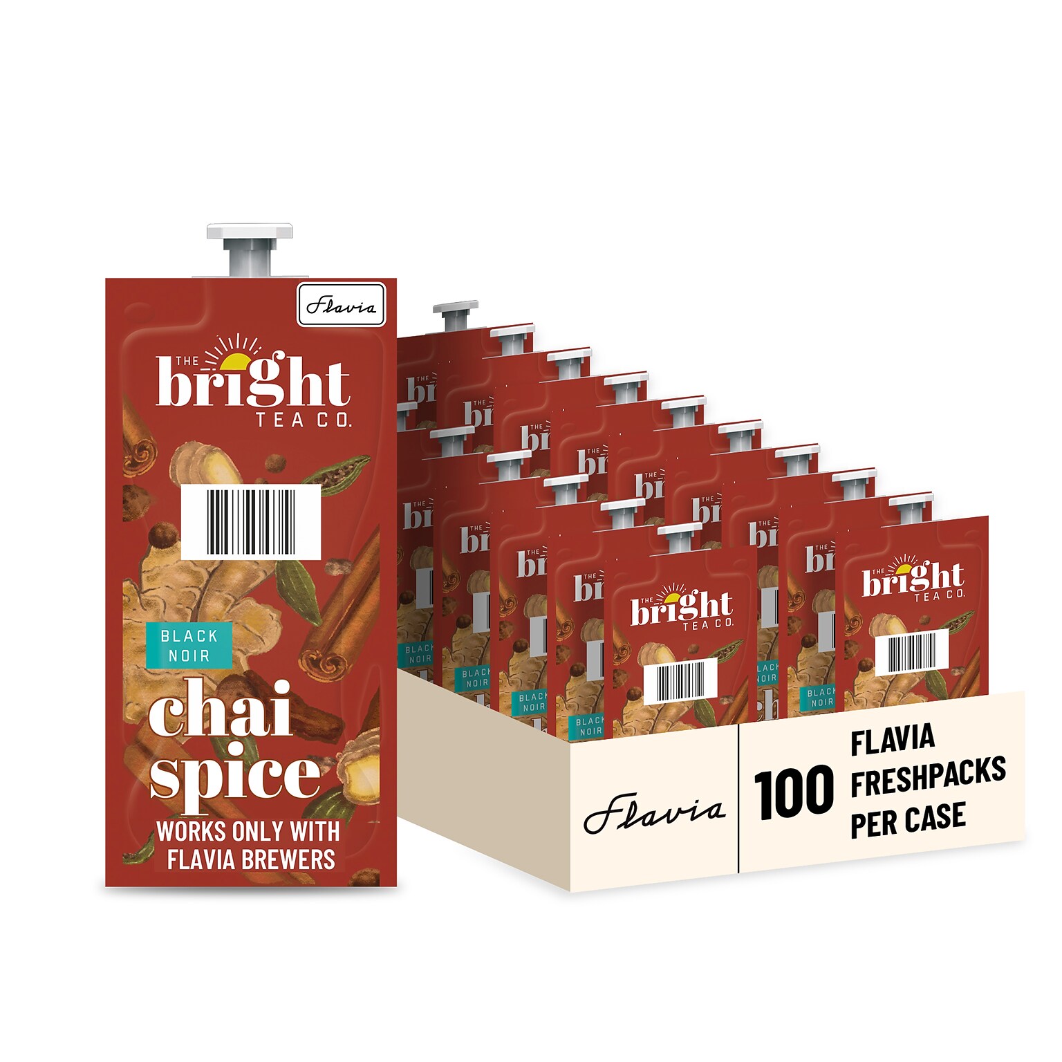 The Bright Tea Co. Chai Spice Tea, Flavia Freshpacks, 100/Carton (MDRB501)