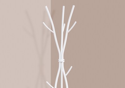 Monarch Specialties Inc. Coat Tree, White, Metal (I 2063)