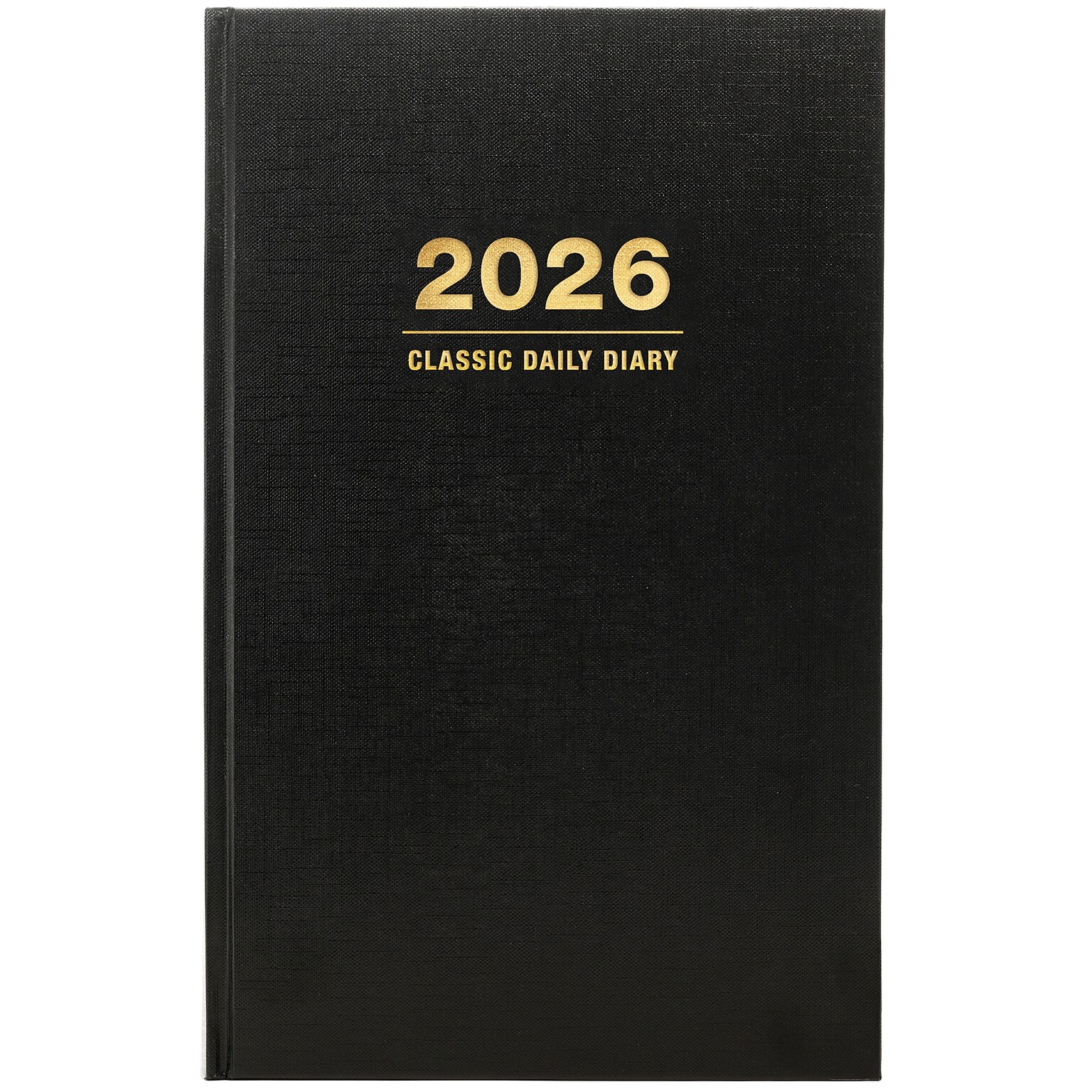 2026 Global Printed Products Professional Diary 8 x 12.5 Daily Planner, Paperboard Cover, Black (SDCY26-BK)