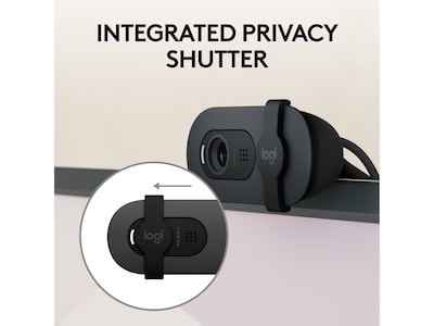 Logitech Brio 100 Full HD 1080p Webcam, 2 Megapixels, Graphite (960-001580)