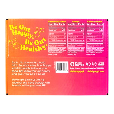 Poppi Prebiotic Soda Variety Pack 12 oz, 12/Pack (220-02412)