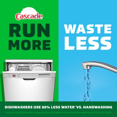 Cascade Complete ActionPacs Dishwashing Detergent Pacs, Fresh Scent, 55 Pacs/Pack (55196/60810)