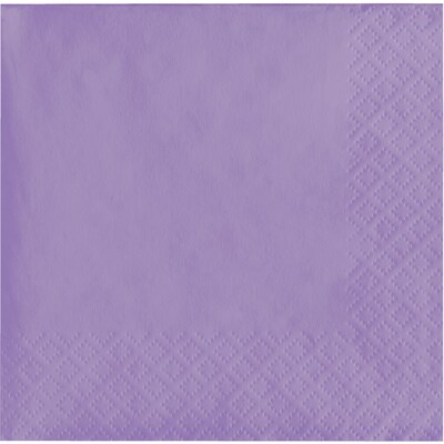 Creative Converting Touch of Color Beverage Napkins, 2-ply, Luscious Lavender Purple, 600/Carton (139186154)
