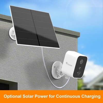 Toucan Scout Wireless Outdoor Smart Battery Operated Security Camera Wi-Fi Night Vision 2-Way Talk Live View, White (TNTWSC01WU)