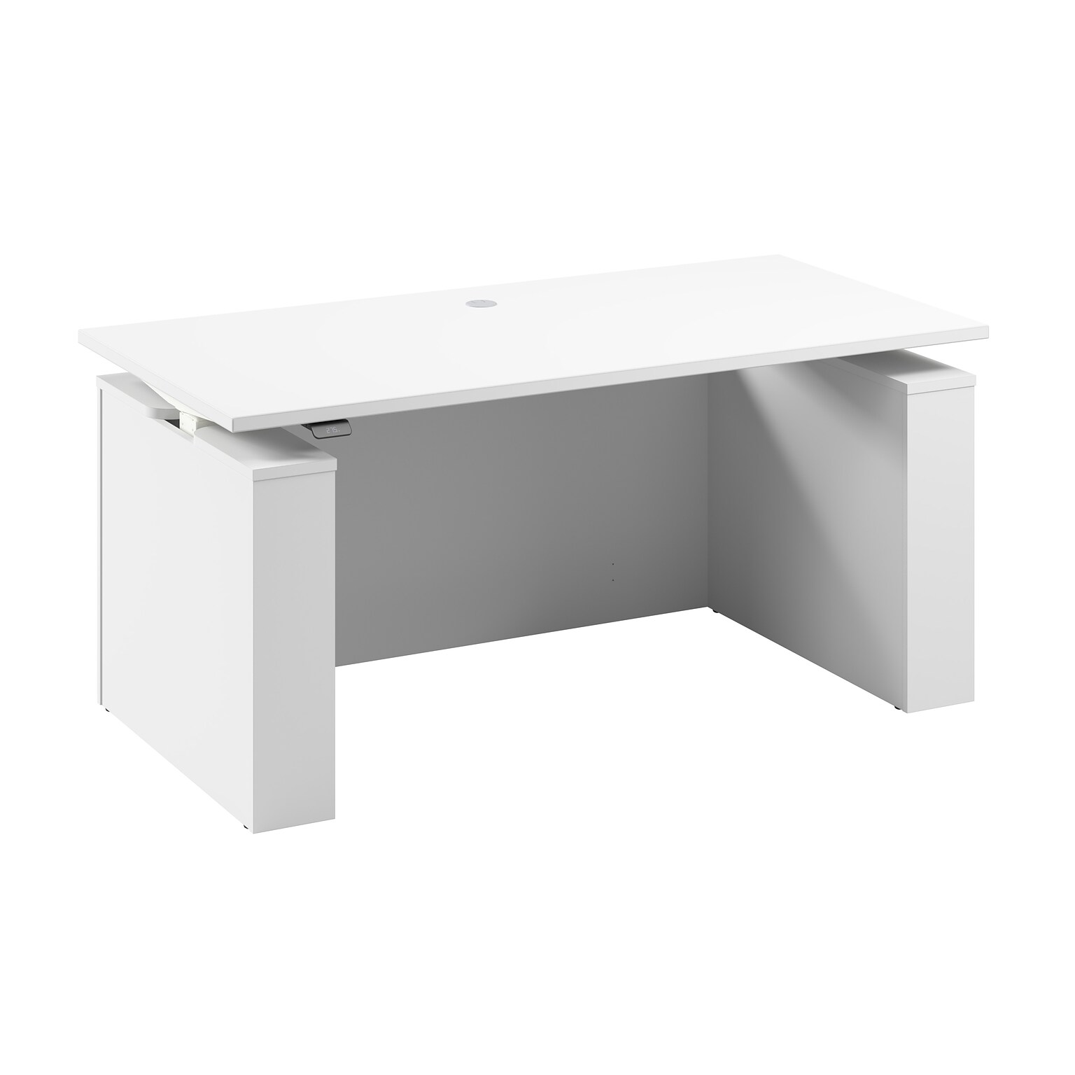 Bush Business Furniture Stratus 60W Electric Rectangular Adjustable Standing Desk with Modesty Panel, White (SUT003WH)