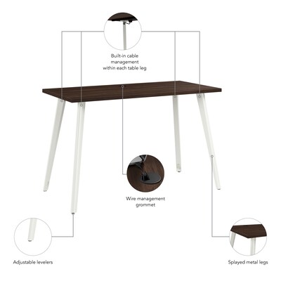 Bush Business Furniture Vista 48"W Computer Desk, Black Walnut (VSD148BW)