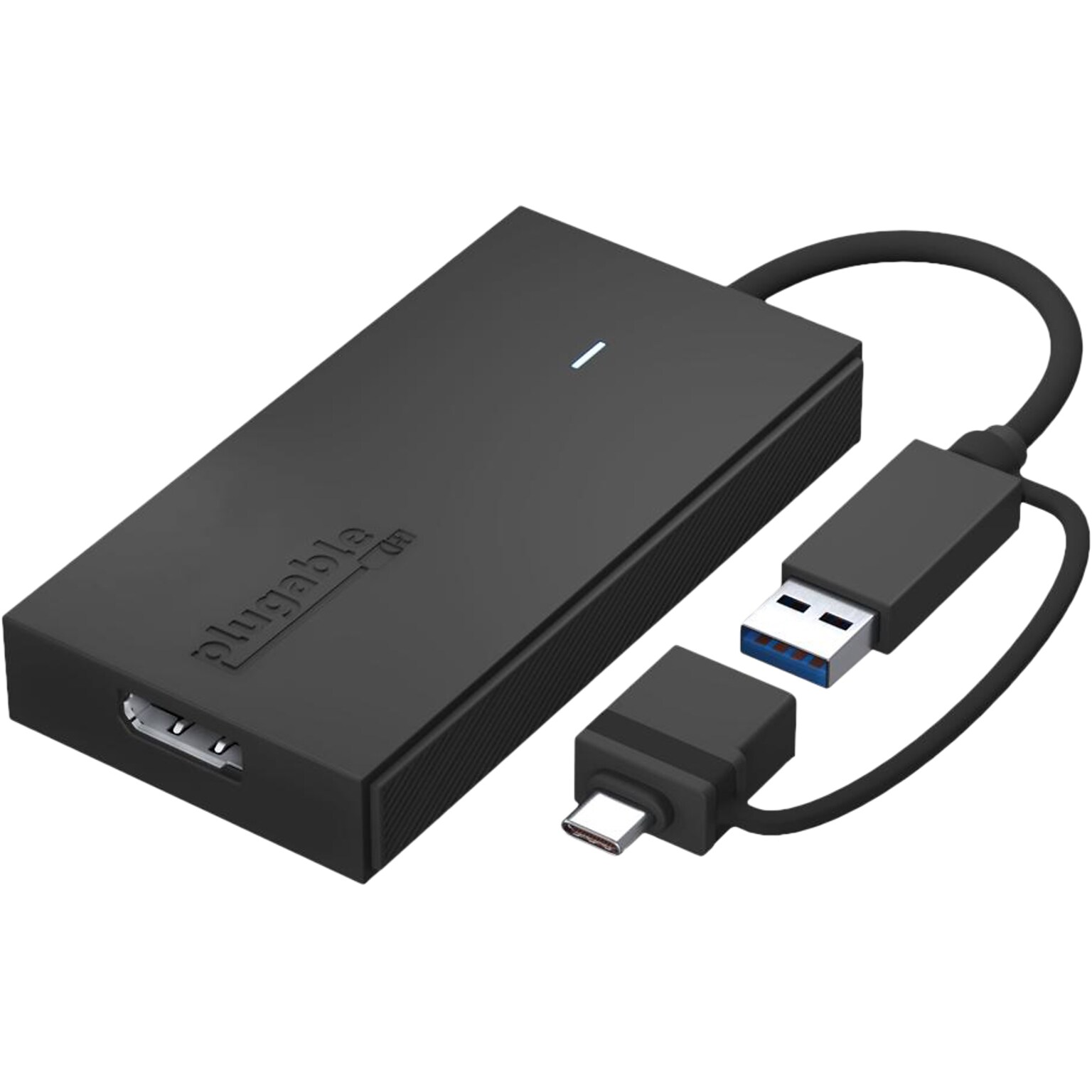 Plugable USB 3.0/USB-C to DisplayPort Adapter, Black (UGA-DP-S)