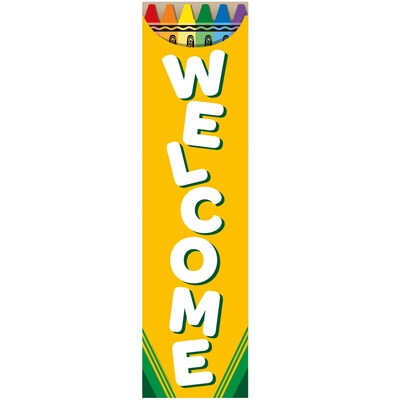 Eureka Crayola Welcome Vertical Banner, 6/Pack (EU-849345-6)