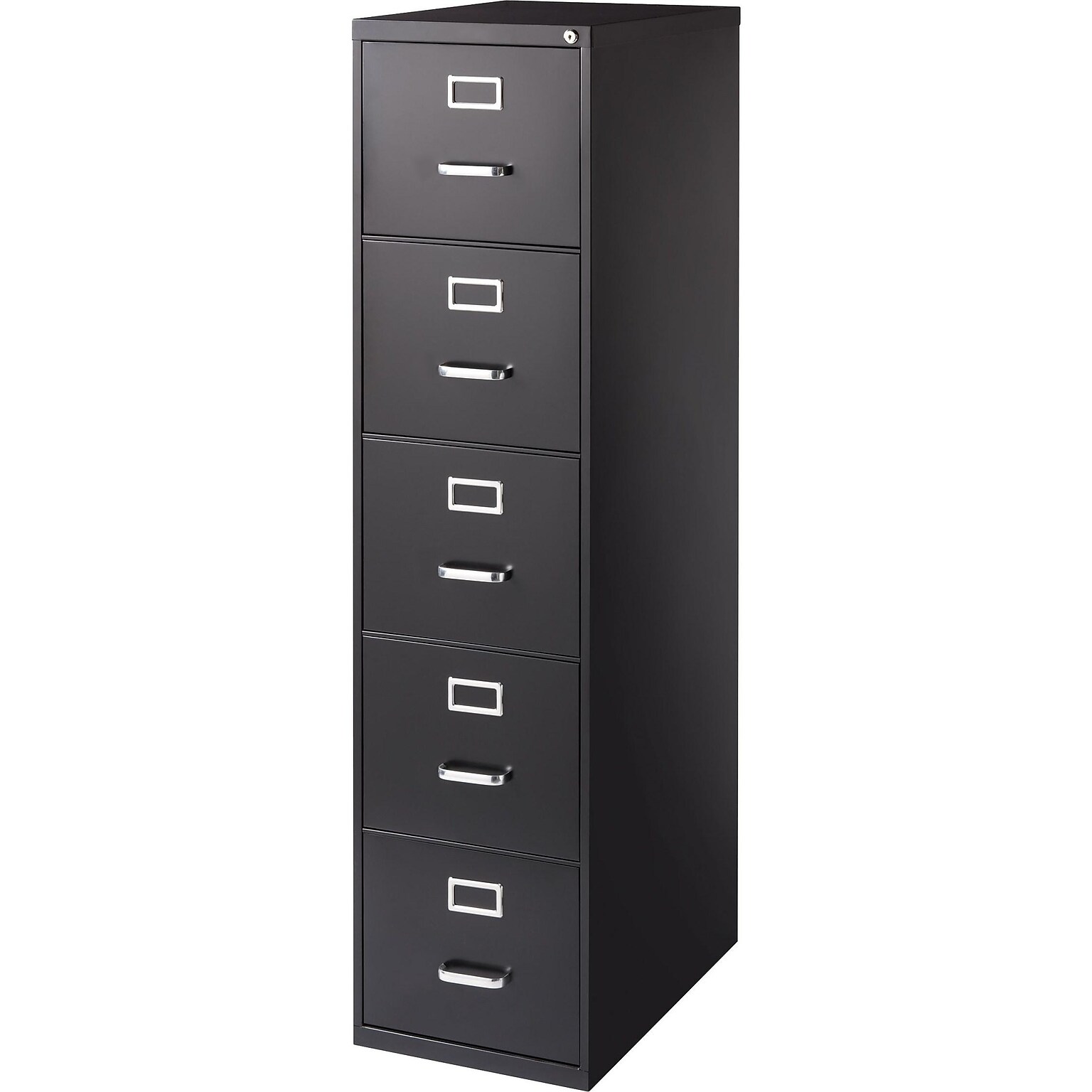 Quill Brand® Commercial 5 File Drawer Vertical File Cabinet, Locking, Black, Letter, 26.5D (21917D)