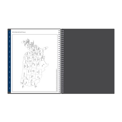 2027 Blue Sky Passages 8.5" x 11" Calendar Year Weekly & Monthly Standard Planner, Plastic Cover, Charcoal (100008-27)