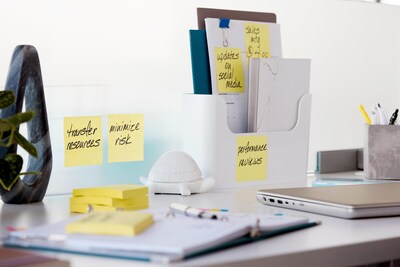 Post-it Super Sticky Notes, 1 7/8" x 1 7/8", Canary Yellow, 90 Sheets/Pad, 10 Pads/Pack (622-10SSCY)