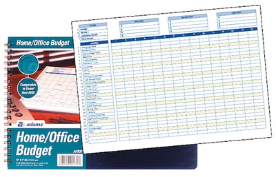 Adams® Home and Office Budget Record Journal, Ruled, Blue (AFR31)