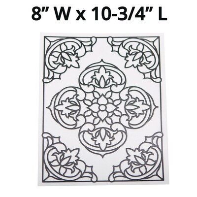 S&S Color-Your-Own Stained Glass Window Clings II, 24/Pack (SG864)