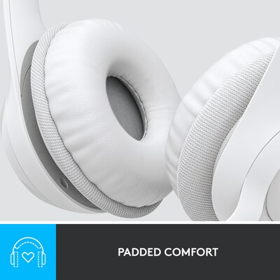 Logitech H390 Noise Canceling Stereo Headset, White (981-001285)