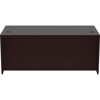 Lorell Essentials 70.9"W PVC Desk, Espresso (LLR18206)