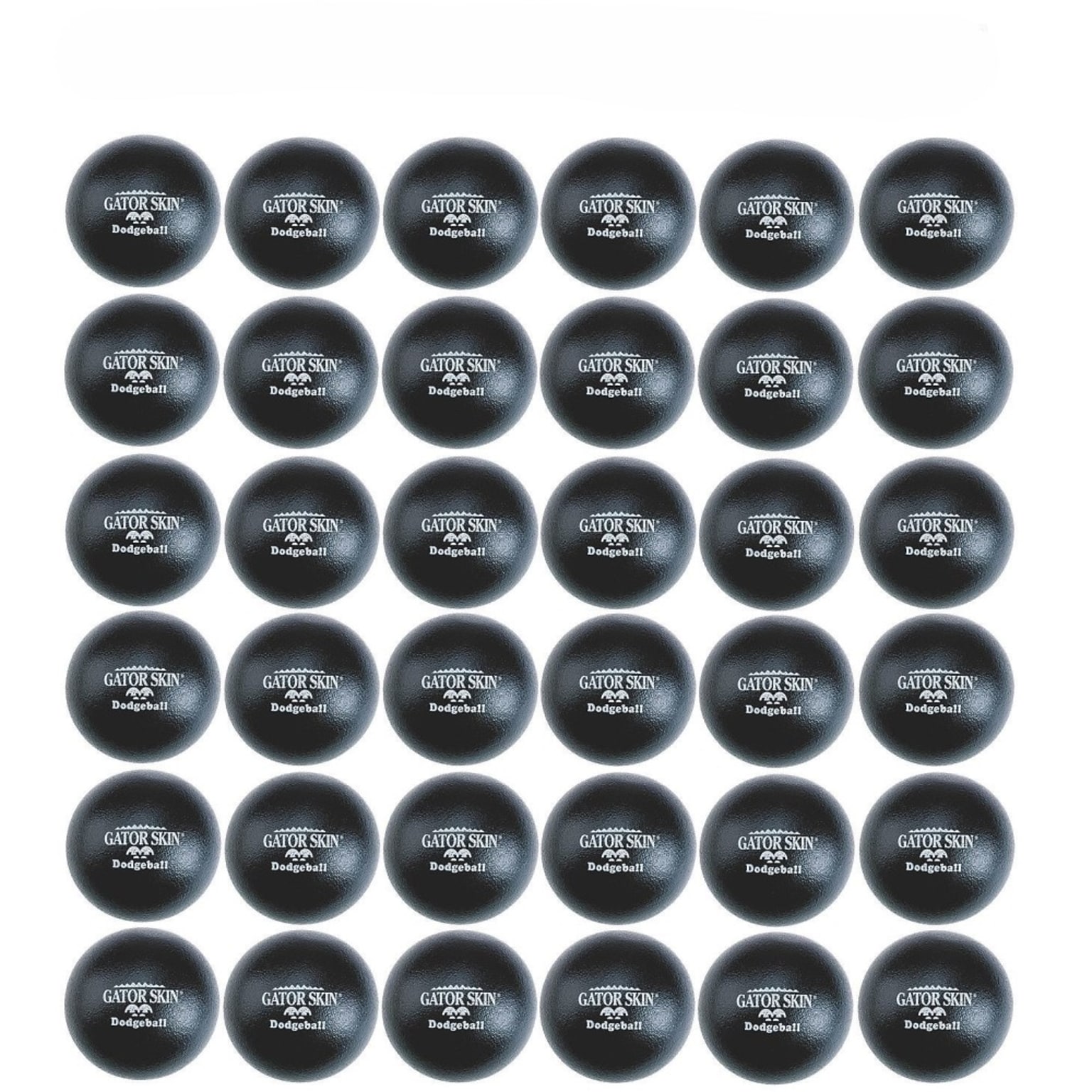 Gator 6 Skin Dodgeballs, Black, 36/Pack (W4500CS)