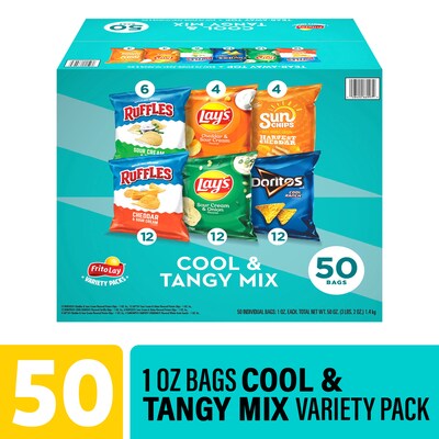 Frito Lay Cool and Tangy Mix Variety Pack, 50 oz., 50/Pack (220-02669)
