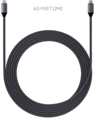 Satechi 6.5' USB Type-C to USB Type-C Charging Cable, Male to Male, Black/Gray (ST-TCC2MM)