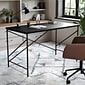 Martha Stewart Maddox 47"W Engineered Wood Rectangular Home Office Parsons Desk, Black Wood Grain/Oil Rubbed Bronze (XUDK4BK)
