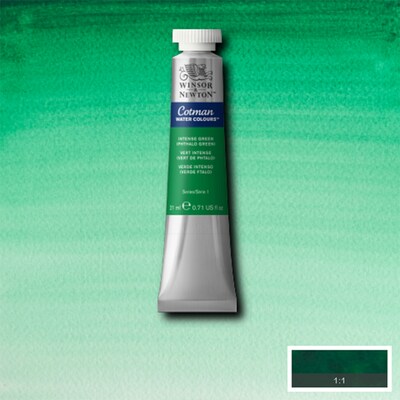 Winsor & Newton Watercolor Paint Tube, Intense Phthalo Green (WNX0308329)