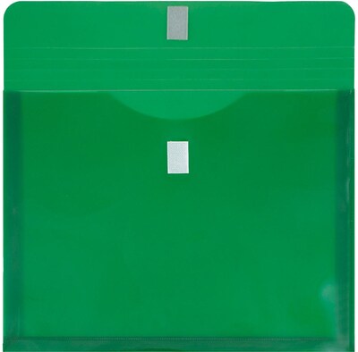 JAM Paper Premium Plastic Document File, Letter, Green, 3/Pack (218V1GRX3)