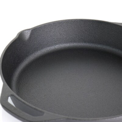 MegaChef Cast Iron Skillet Set with Lid, 3/Set (937114404M)