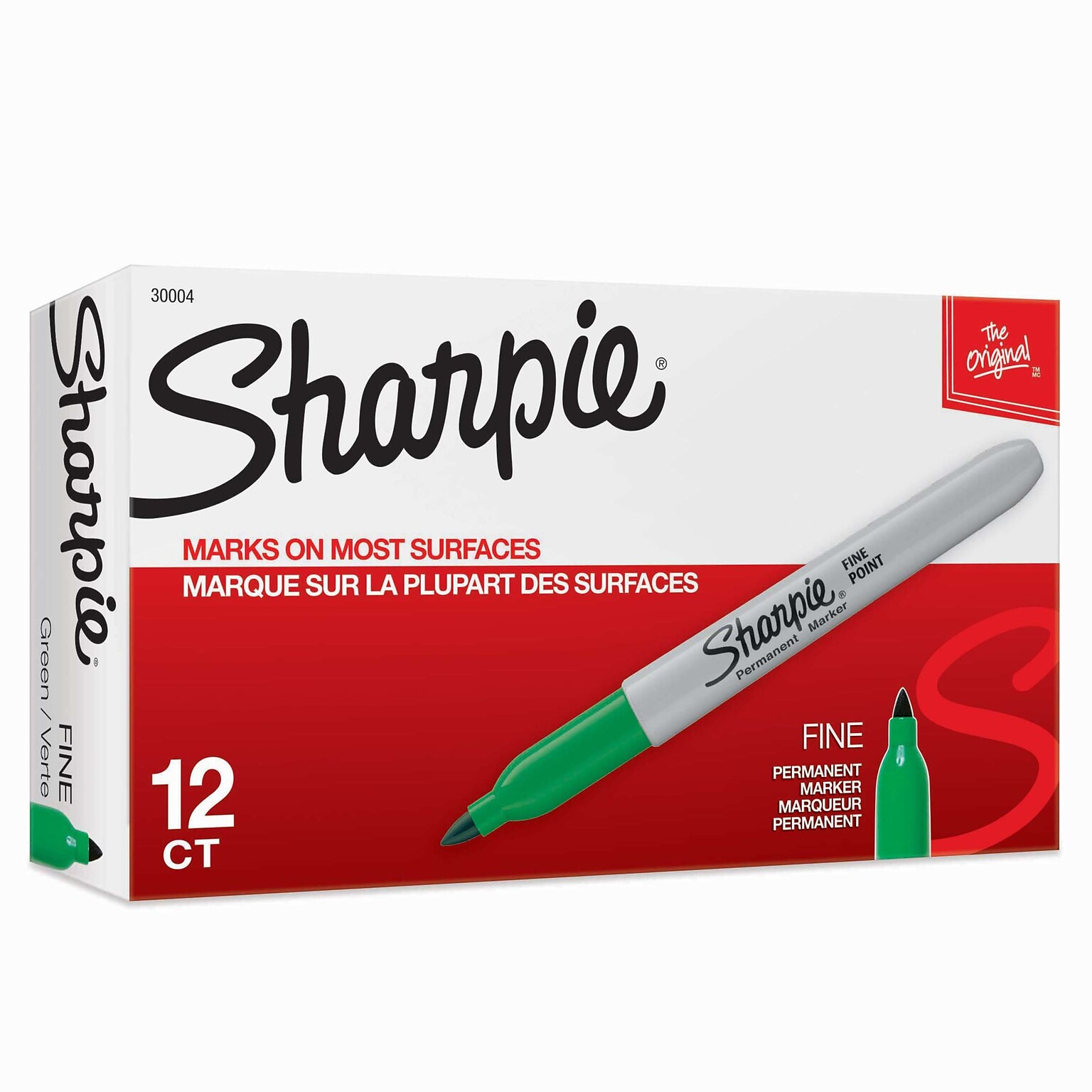 Sharpie Permanent Marker, Fine Tip, Green (30004)