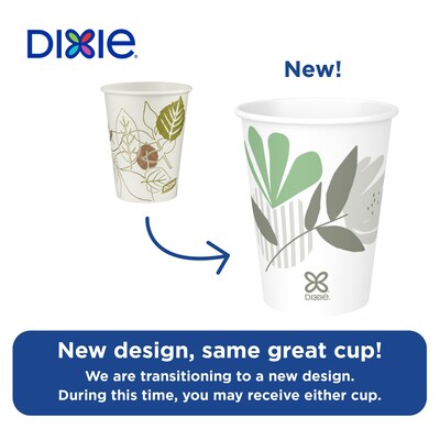 Dixie Pathways Poly Paper Hot Cups, 16 oz., White, 1000/Carton (2346PATH)