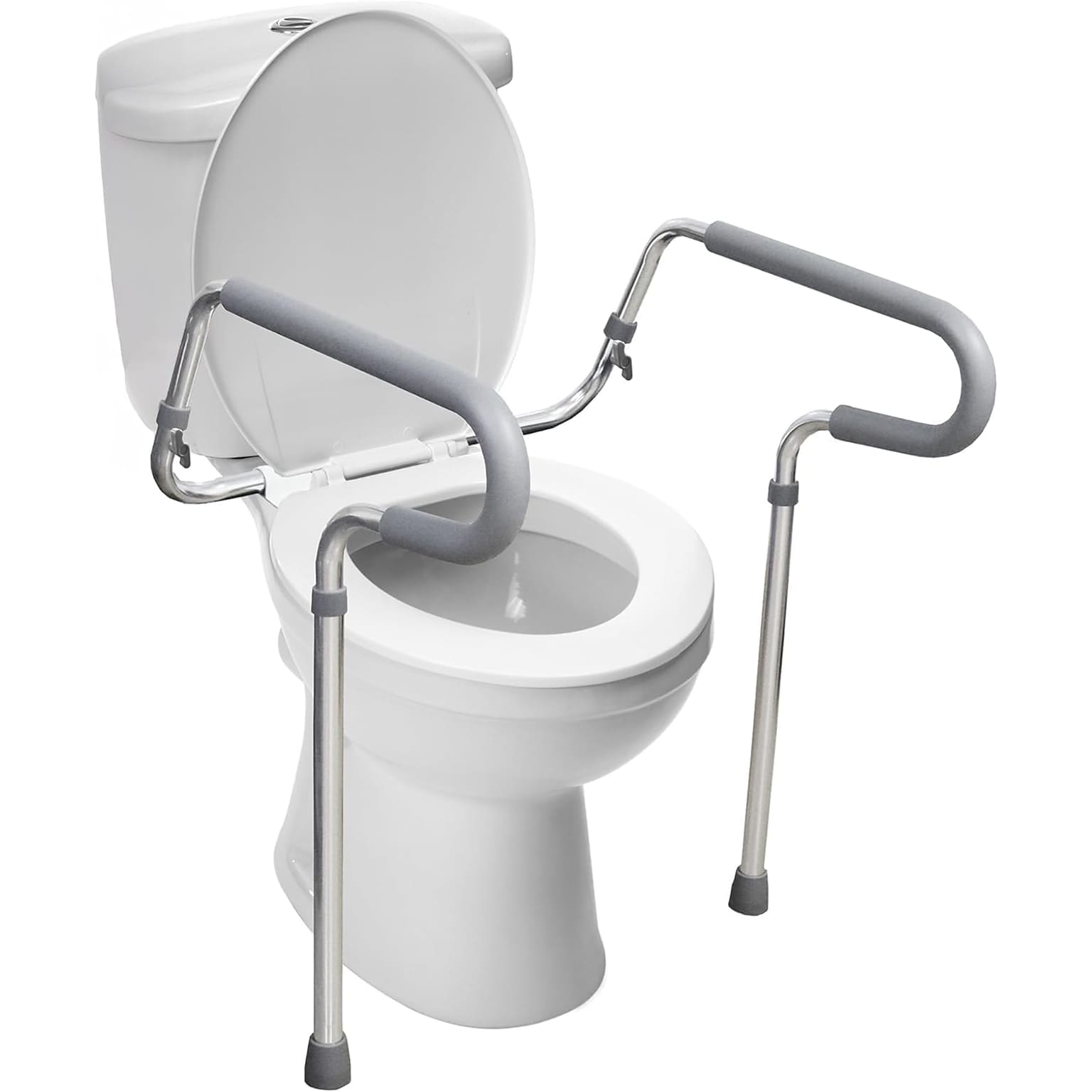 HealthSmart Toilet Safety Rails, Silver (521-9804-9600)