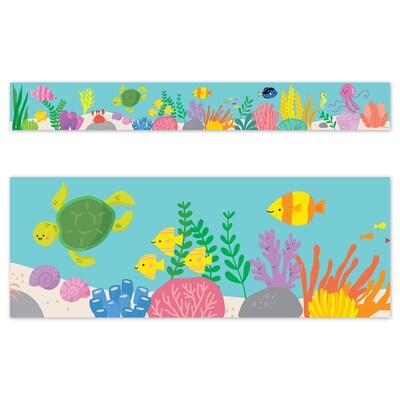 Creative Teaching Press EZ Border, 3 x 2, Sea Friends Under the Sea, 24/Pack, 3 Packs/Bundle (CTP1