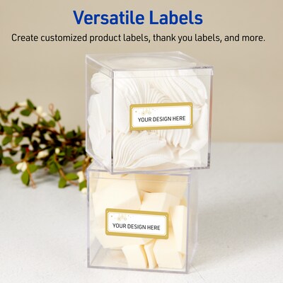 Avery Rectangle Multipurpose Labels, 1" x 2-5/8", White, 160/Pack (19479370534)