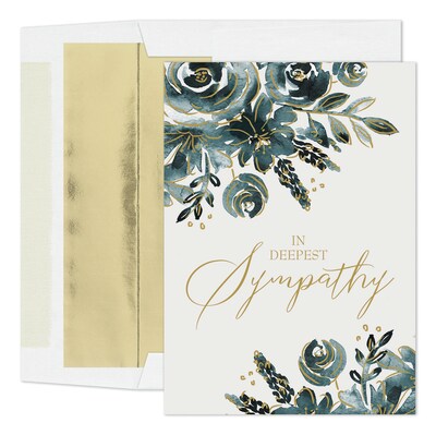 Custom Comfort Roses Cards, with Envelopes, 5 5/8 x 7 7/8 Sympathy Card, 25 Cards per Set
