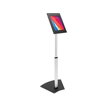 Mount-It! Adjustable Anti-Theft iPad Tablet Floor Stand, Matte Black/Silver (MI-3783_G10)