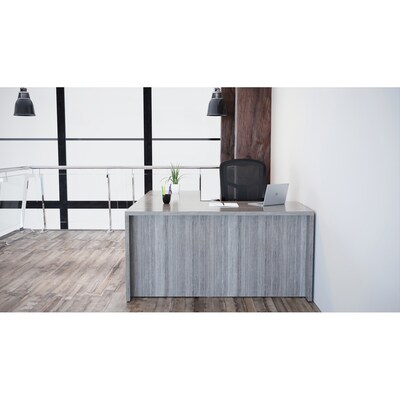 Lorell Essentials Series Return Shell, 42"W x 24"D x 29.5"H, Weathered Charcoal (LLR69555)