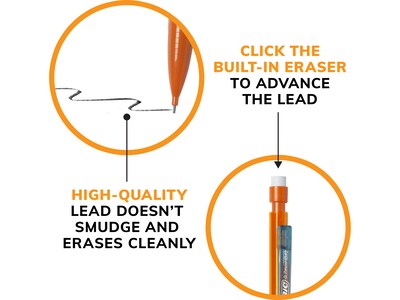 BIC Xtra-Smooth Bright Edition Mechanical Pencils, 0.7mm, #2 Medium Lead, 24 Pencils/Blister, 6 Blisters/Pack (MPCE144E-BLK)