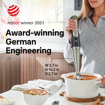 Braun MultiQuick 9 Hand Blender & Food Processor Kit, Black (MQ9187XL)