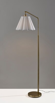 Adesso Lyra 60" Antique Brass Floor Lamp with Empire Shade (2608-21)