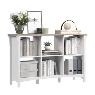Bush Home Salinas 6 Cube Organizer, Shiplap Gray/Pure White (SAB148G2W-03)