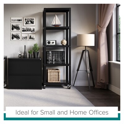 Hirsh 30" 2-Drawer Lateral 101 File Cabinet, Black (24081)