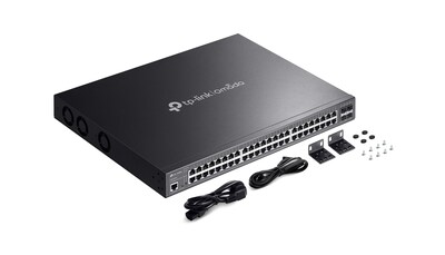 TP-Link Omada 52-Port Gigabit PoE L2+ Managed Switch, 10/100/1000 Mbps, Black (SG3452XMPP)