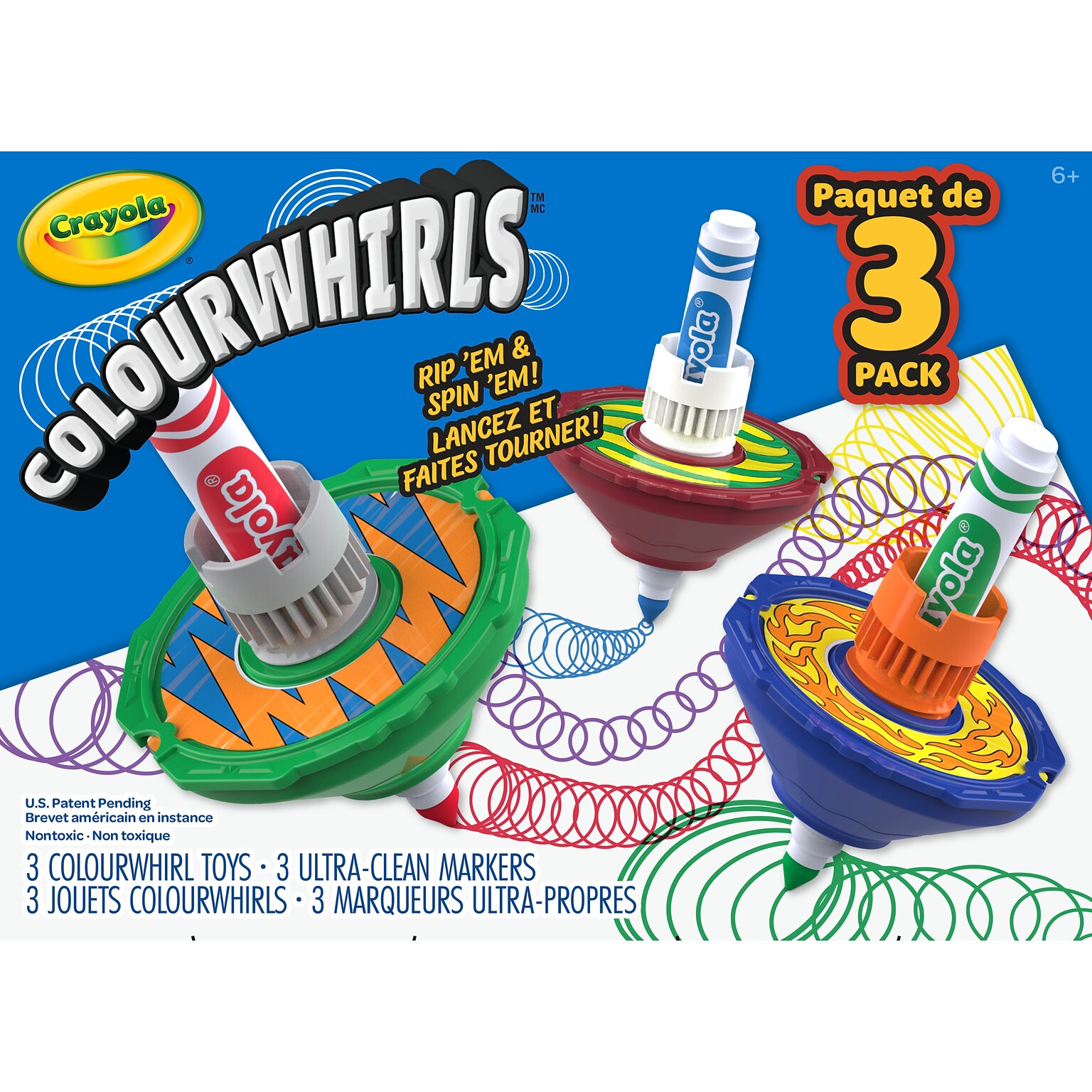 Crayola Colourwhirls, 3 Pieces/Pack (74-7647)