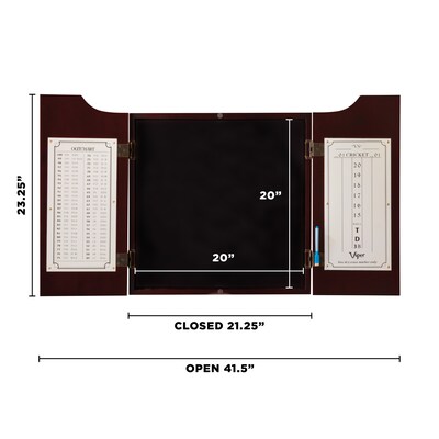 Viper Hudson Dartboard Cabinet, Mahogany (40-0262)